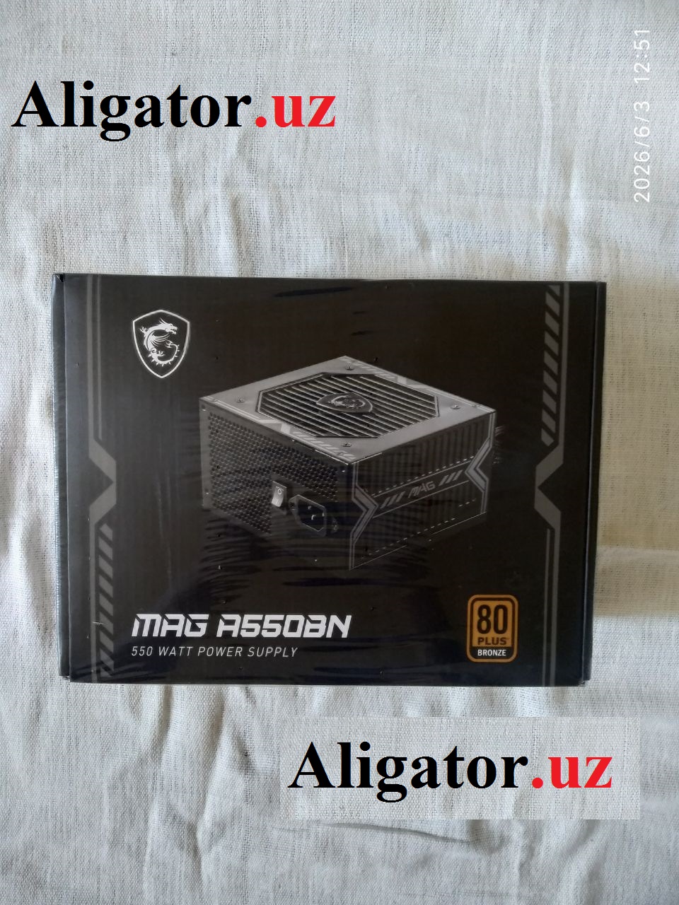 Blok Pitaniya MSI A550BN 550W 80 PLUS BRONZE